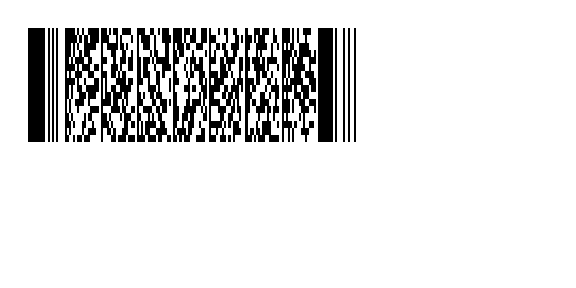 The same PDF417 with module width 3, taller rows and security level 5
