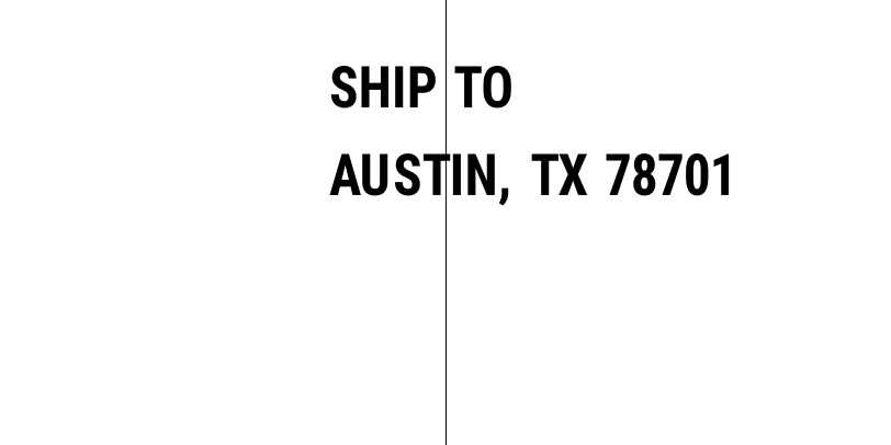 Two text lines both starting at x 300, so the longer one extends past the center